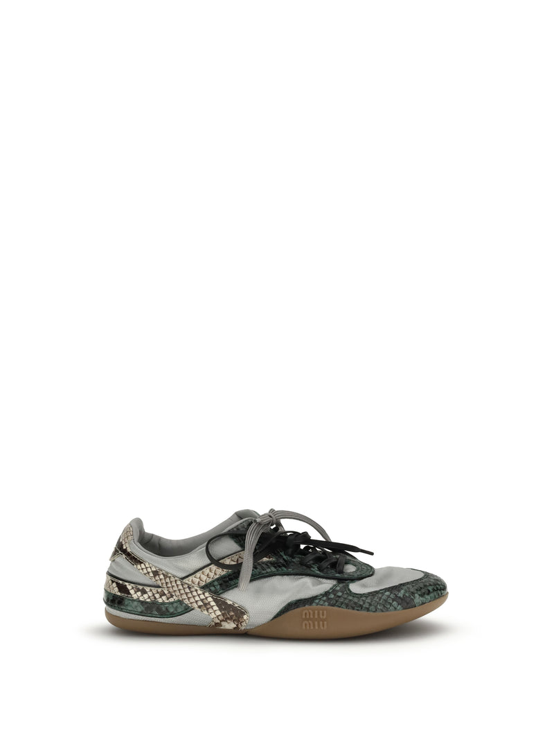 Miu Miu Miu Miu Python Print Sneakers NUBE+ABETE - World Class Fashion