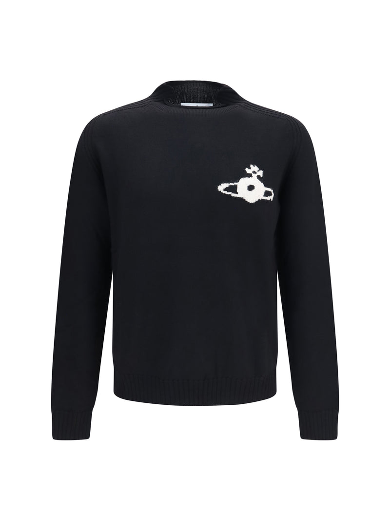 Vivienne Westwood Vivienne Westwood Fisherman Merino Wool Sweater Black - World Class Fashion