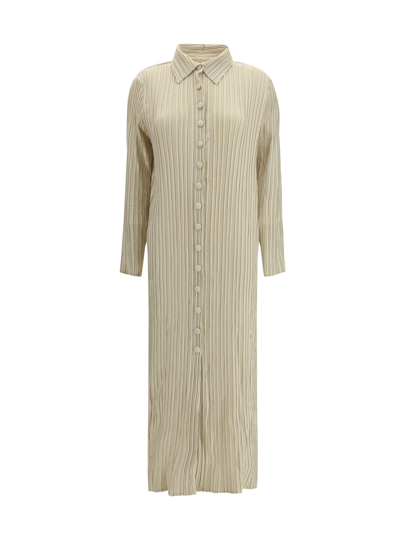 Gongdid Design Gongdid Design Vestido Largo de Onda Crema - World Class Fashion