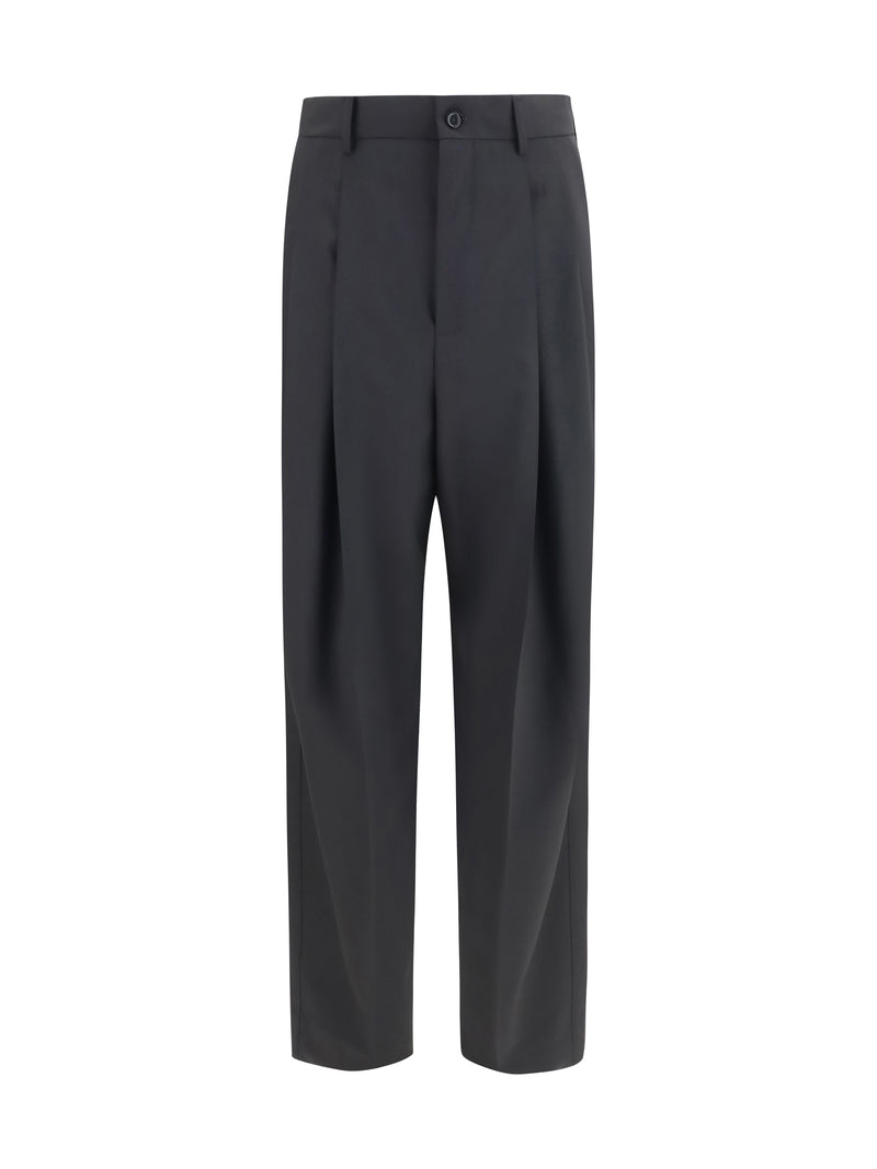 Dolce & Gabbana Dolce & Gabbana Wide-leg Wool Blend Tailored Pants - World Class Fashion