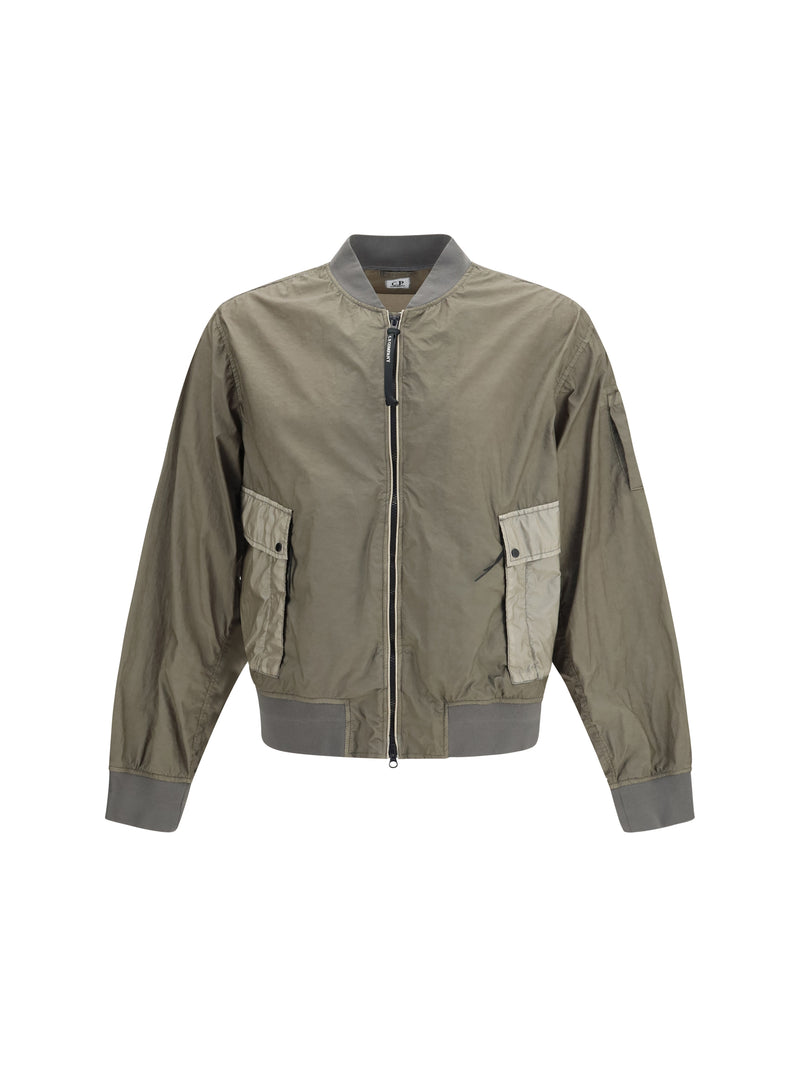 C.P. Company C.P. Company Bi-TM Mixed Lens Bomber Jacket Gunmetal - World Class Fashion