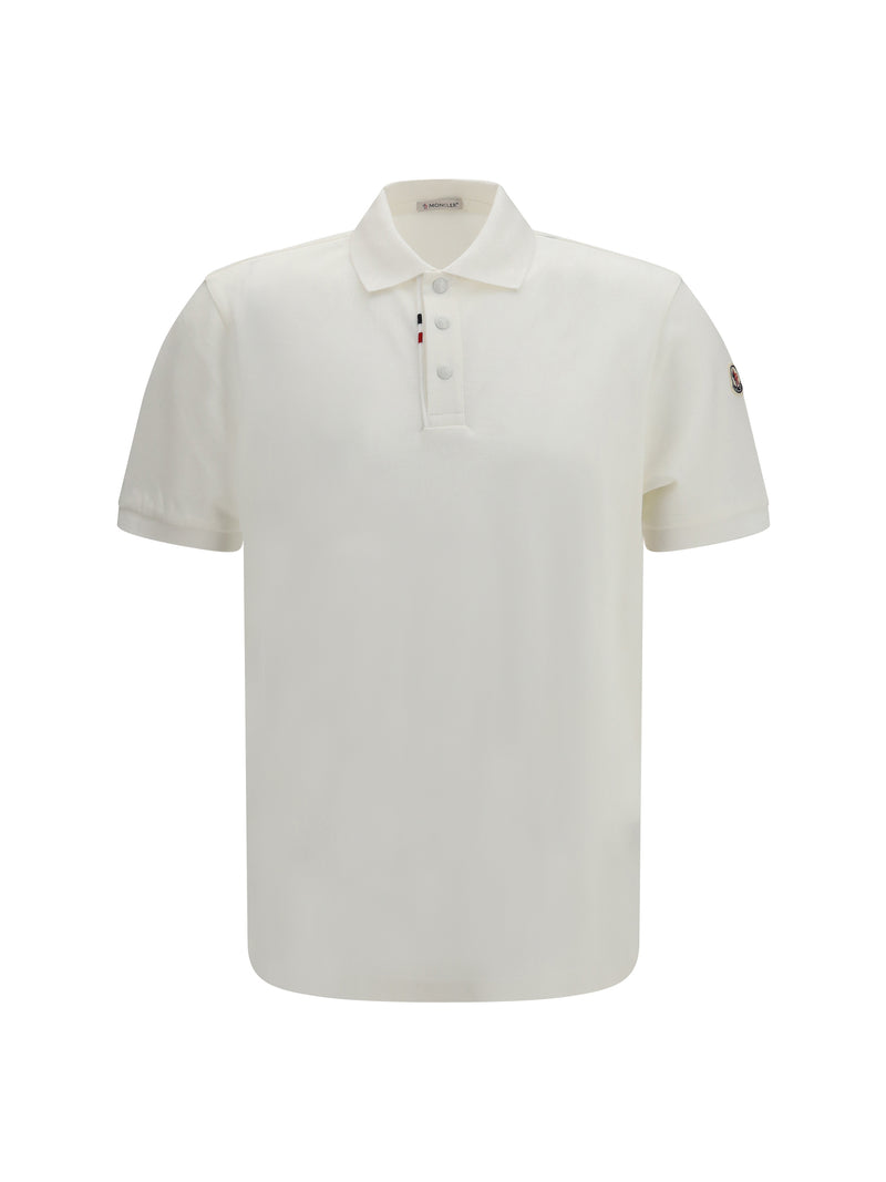 Moncler Moncler Cotton Piqué Polo Shirt Natural Men - World Class Fashion