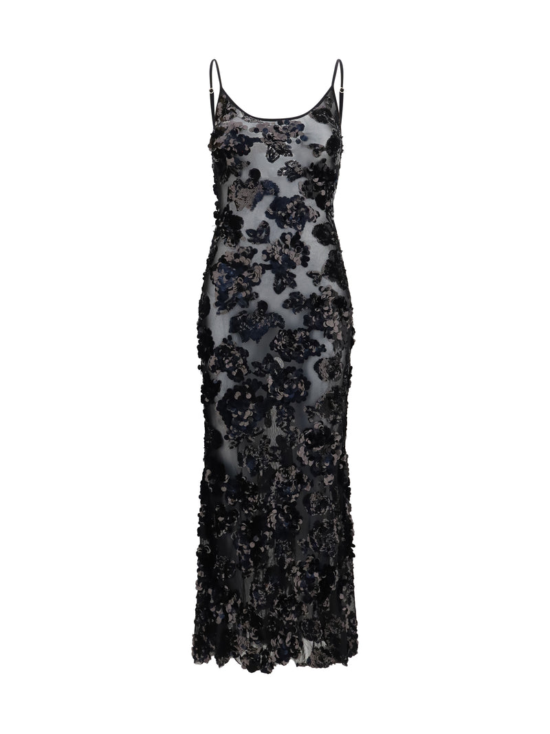 Nissa Nissa Long Sequin Dress Black Women - World Class Fashion