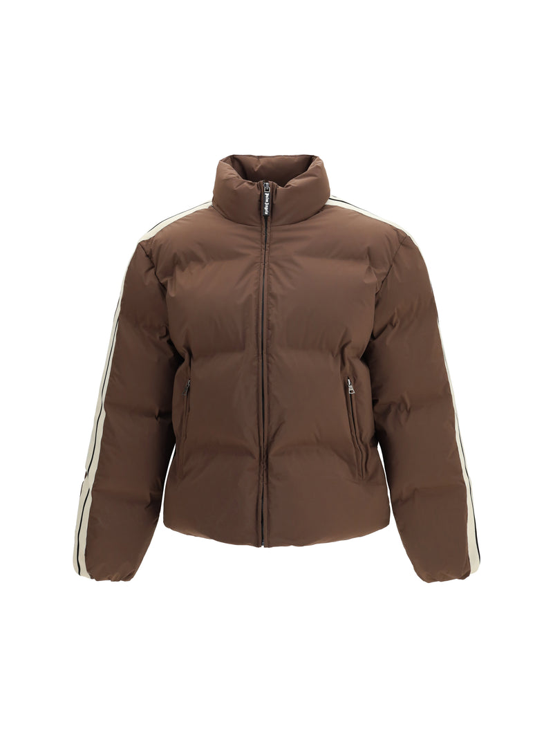 Palm Angels Palm Angels Classic Logo Track Down Jacket Brown Tofu - World Class Fashion