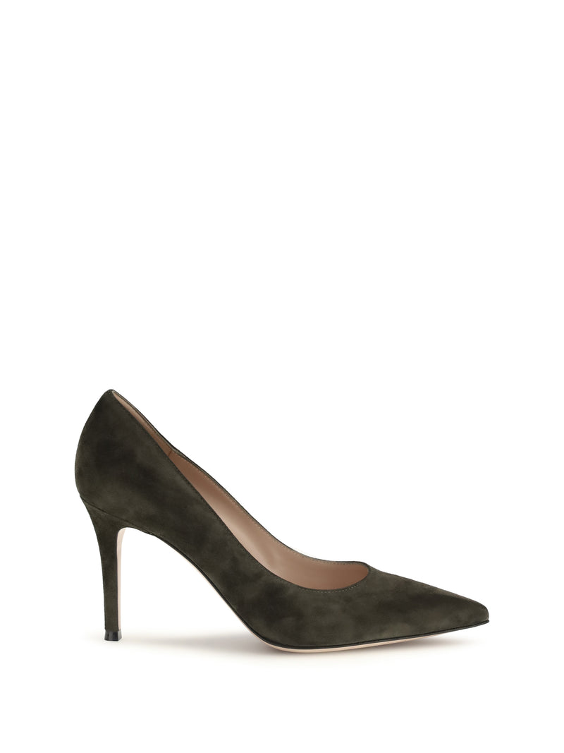 Gianvito Rossi Gianvito Rossi Suede Pumps Dark Olive - World Class Fashion