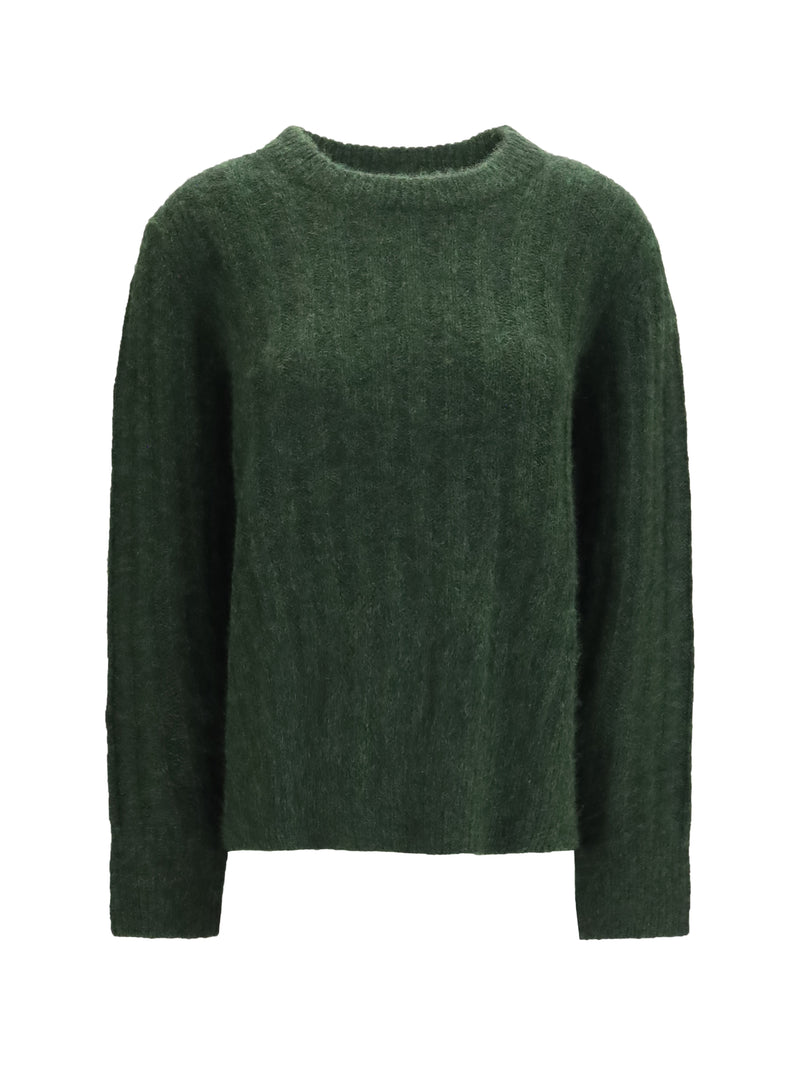 Allude Allude Cashmere and Silk Crewneck Sweater Beige - World Class Fashion