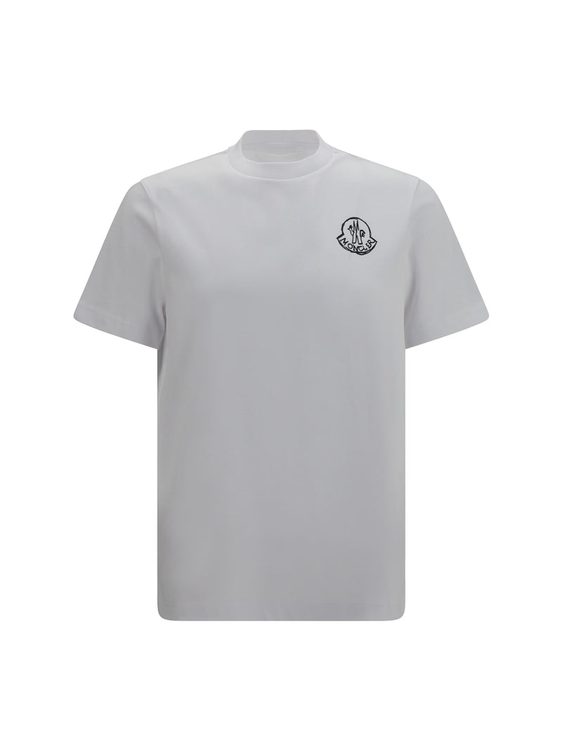 Moncler Moncler Logo Patch Cotton Jersey T-shirt White - World Class Fashion