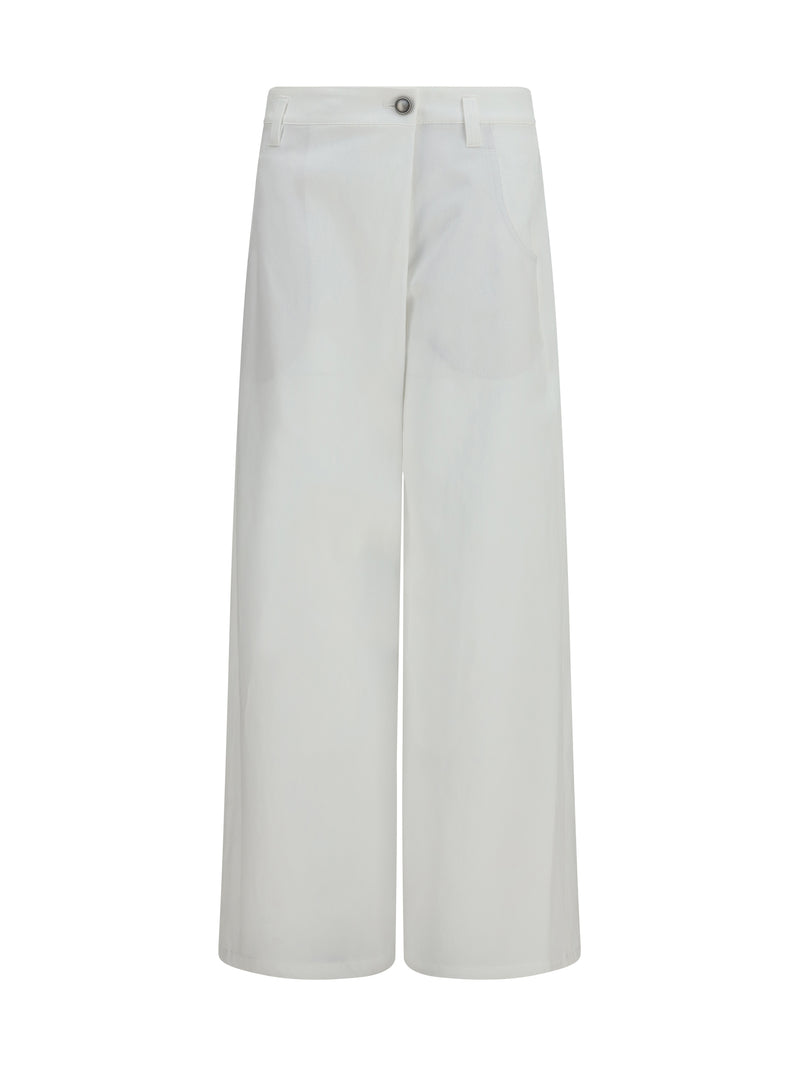 Brunello Cucinelli Brunello Cucinelli Straight-leg Cotton Pants Naturale - World Class Fashion