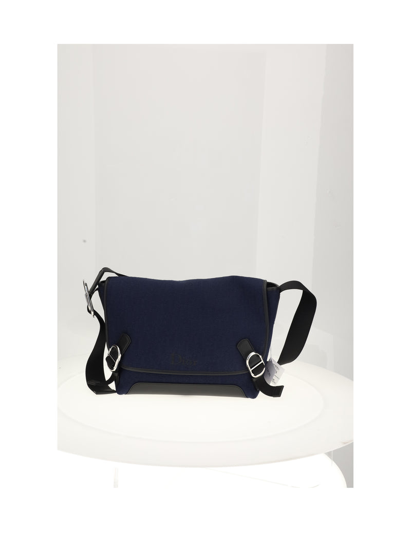 Dior Homme Dior Homme Jet Flap Messenger Oblique Blue/Black - World Class Fashion