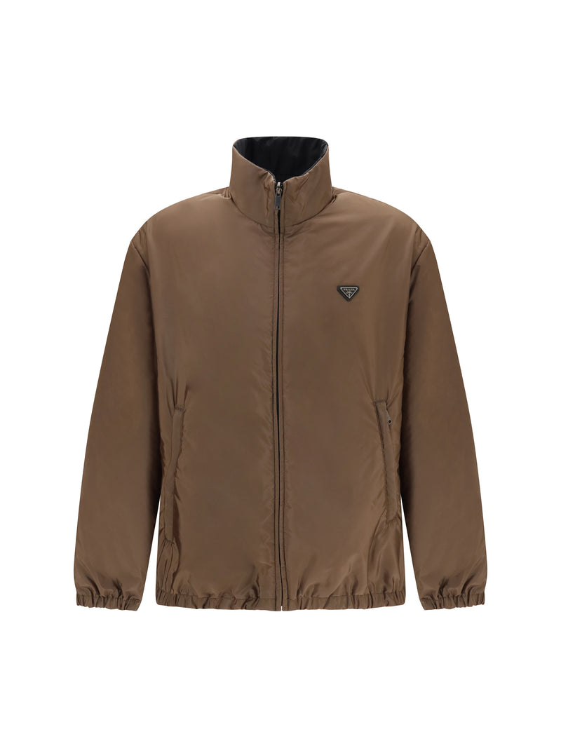 Prada Prada Re-Nylon Down Jacket Corteccia+Nero - World Class Fashion