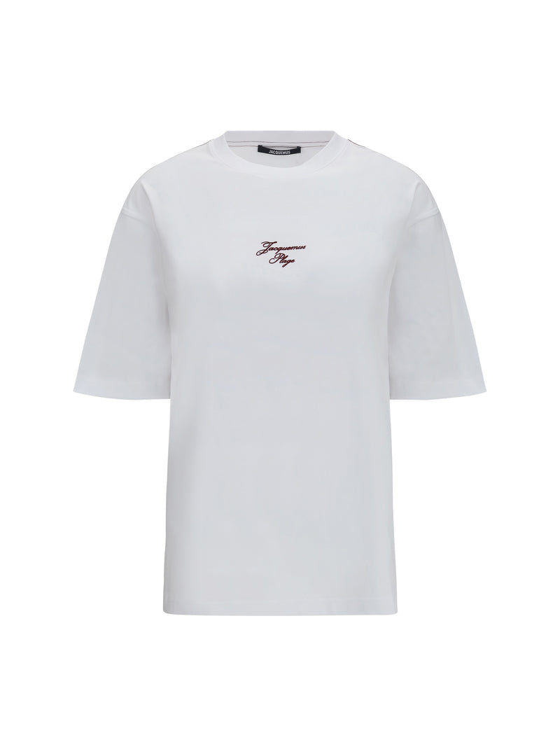 Jacquemus Jacquemus Bateau T-shirt Embroidery Red Sails White - World Class Fashion