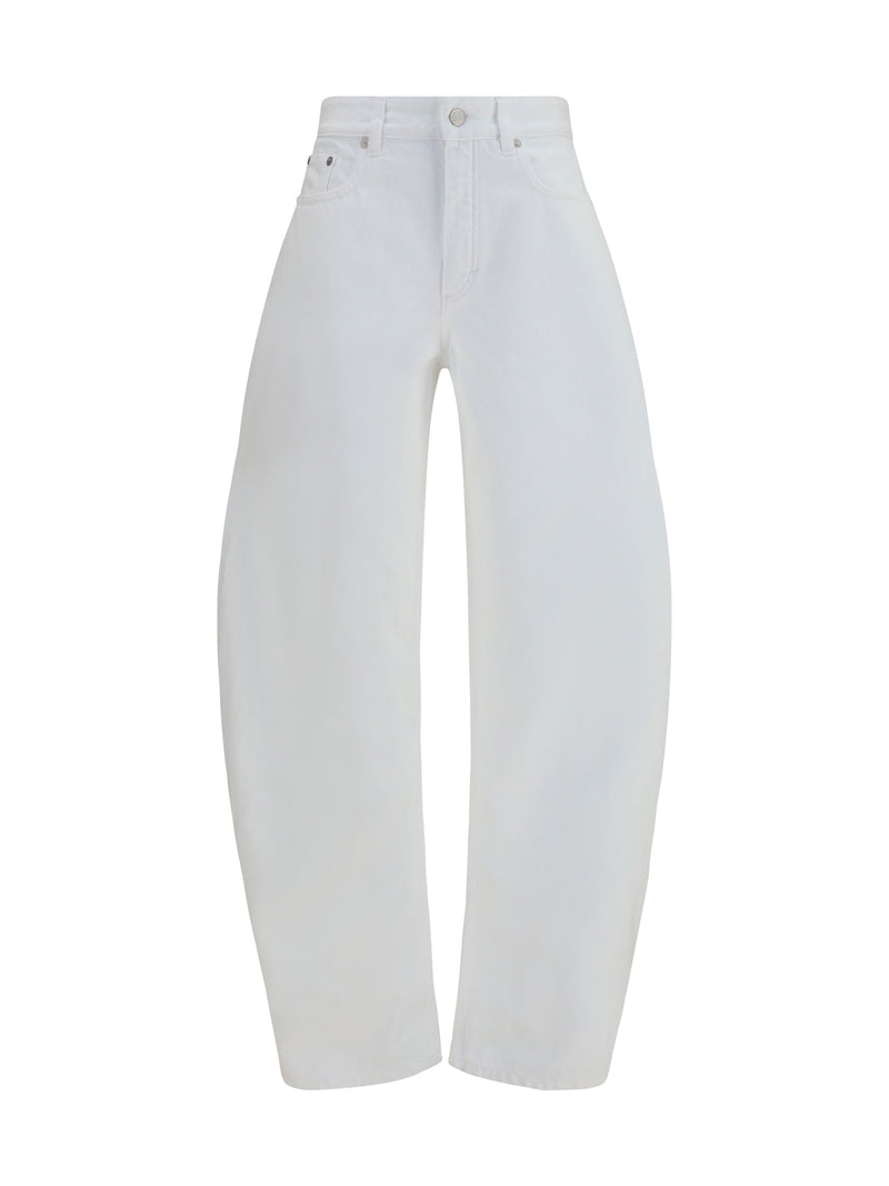 Alaia Alaïa Barrel Jeans White Women - World Class Fashion