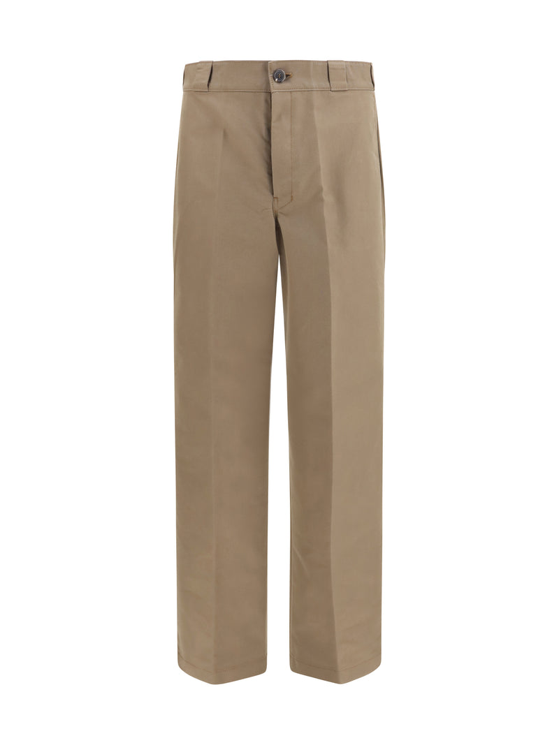 Prada Prada Technical Wide-leg Canvas Pants Light Brown - World Class Fashion