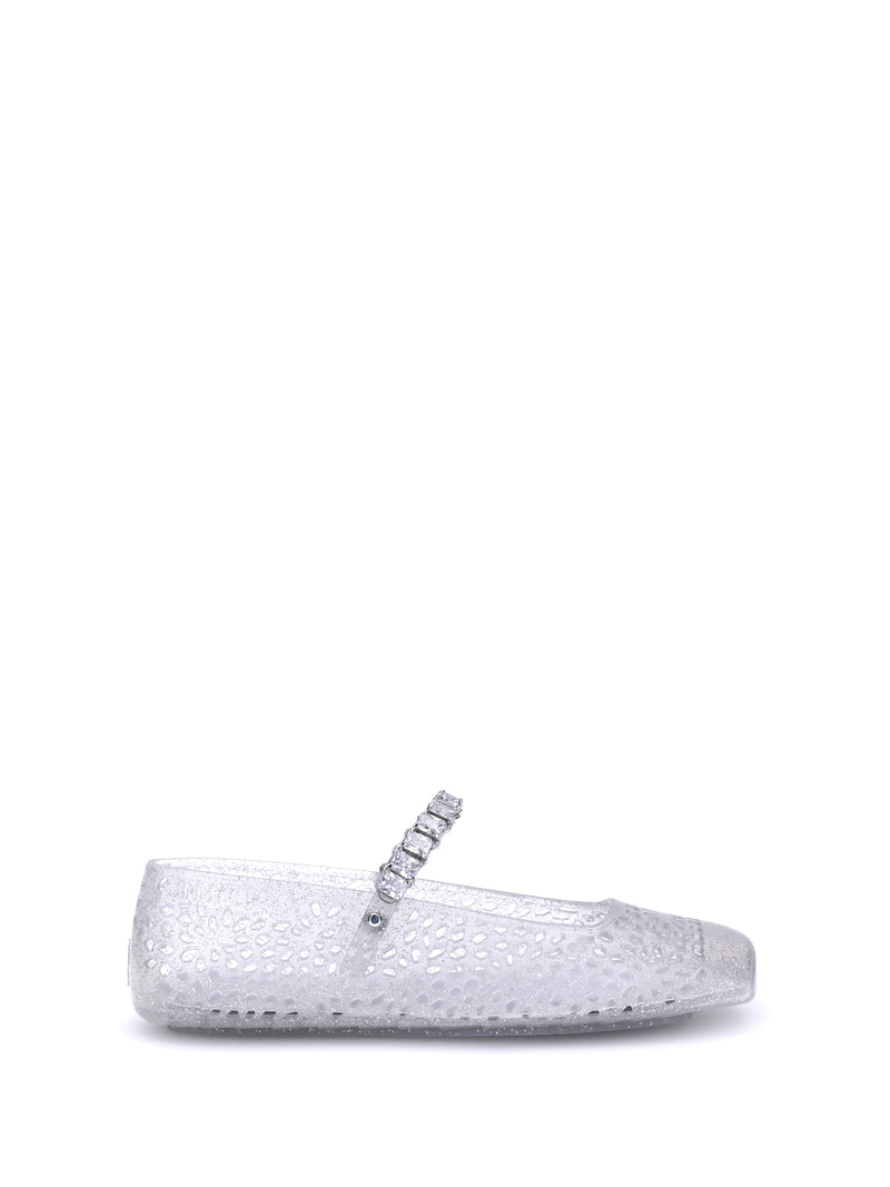 Jimmy Choo Bailarinas Jimmy Choo Jelly Transparentes/Plateadas para Mujer - World Class Fashion