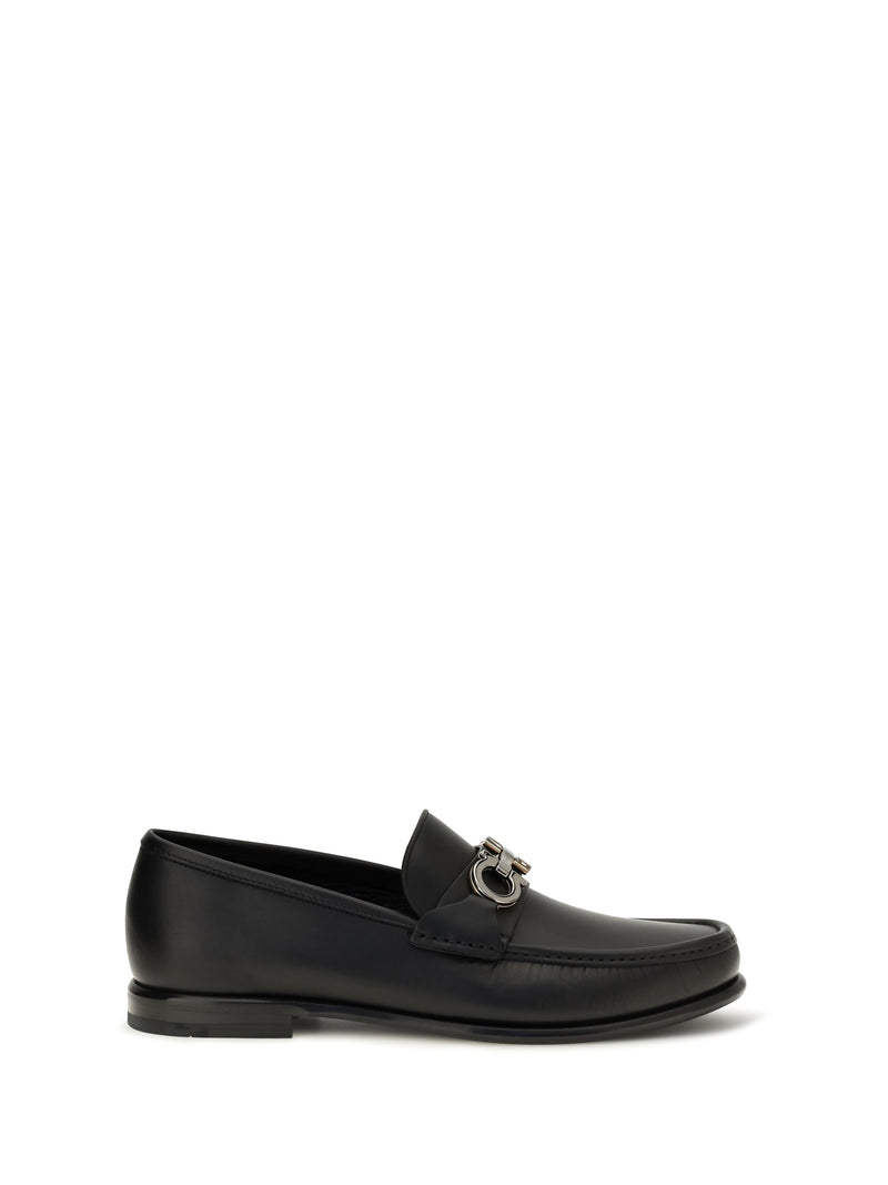Ferragamo Ferragamo Gancini Ornament Loafers Black Men - World Class Fashion