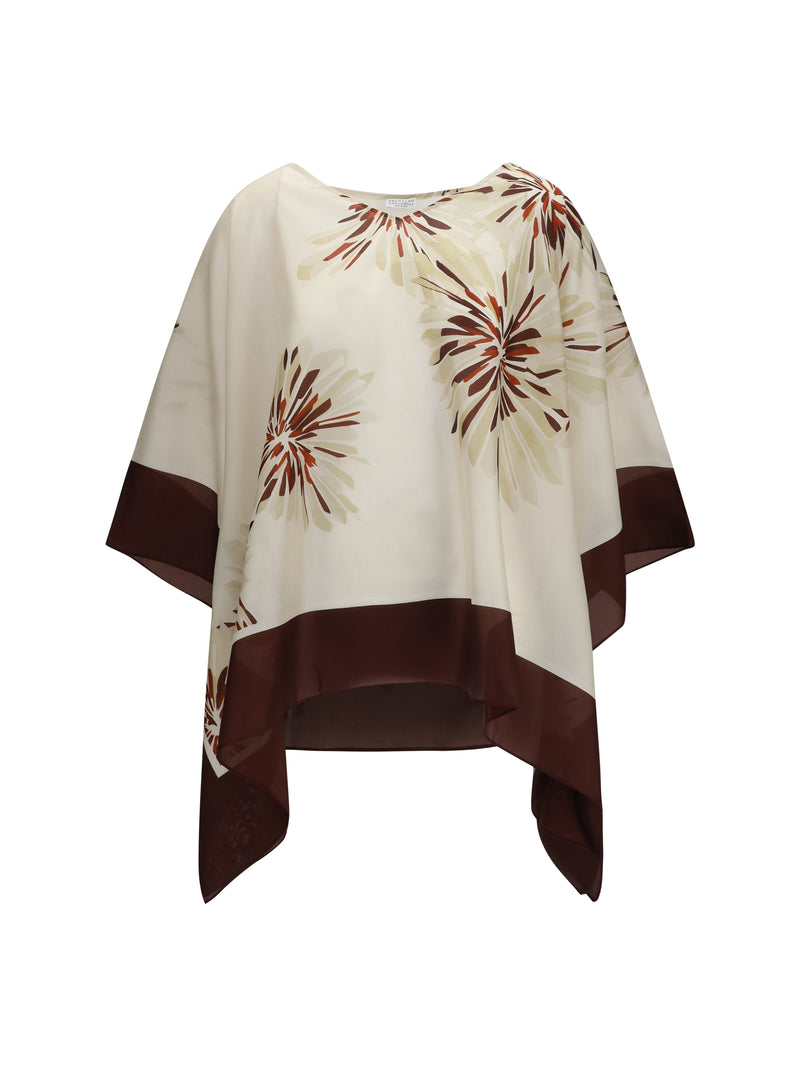Brunello Cucinelli Brunello Cucinelli Silk Blouse Naturale - World Class Fashion