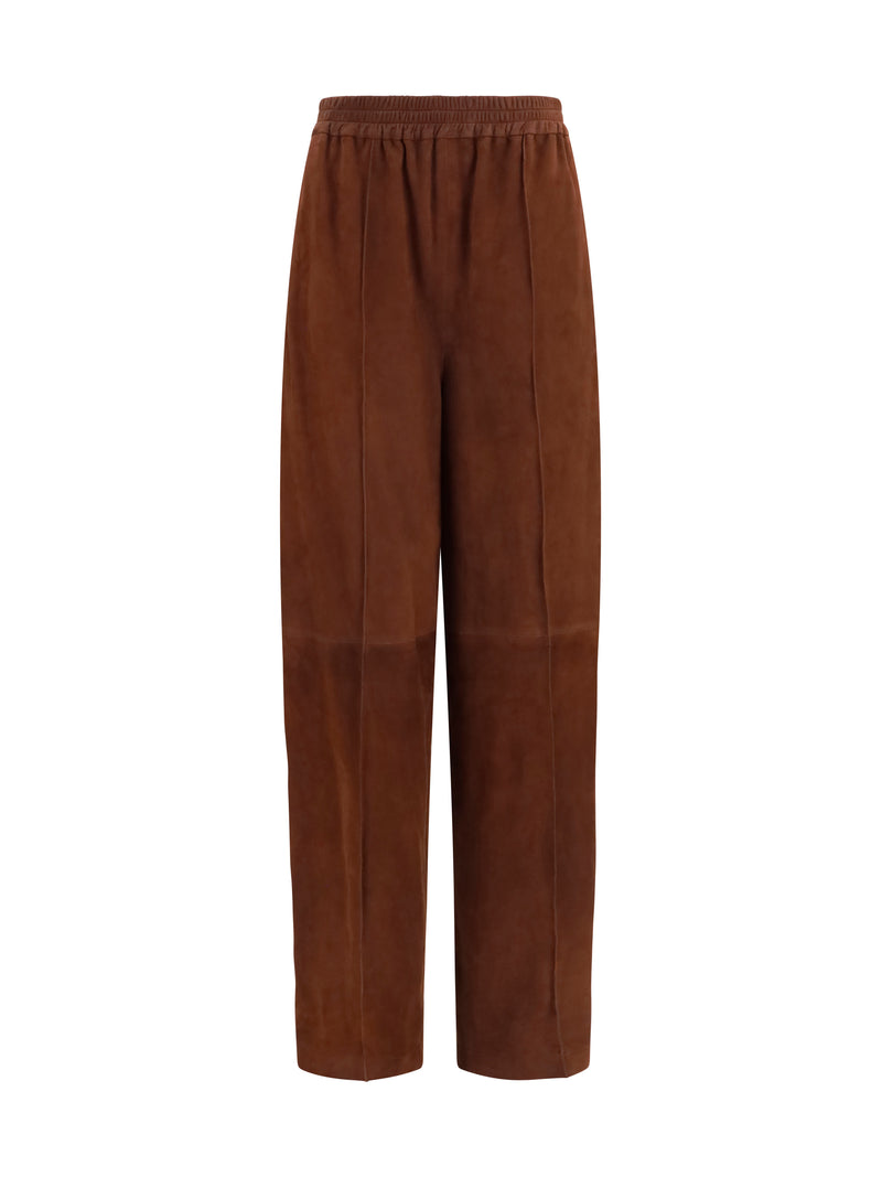 Fabiana Filippi Fabiana Filippi Suede Pants Ebano - World Class Fashion