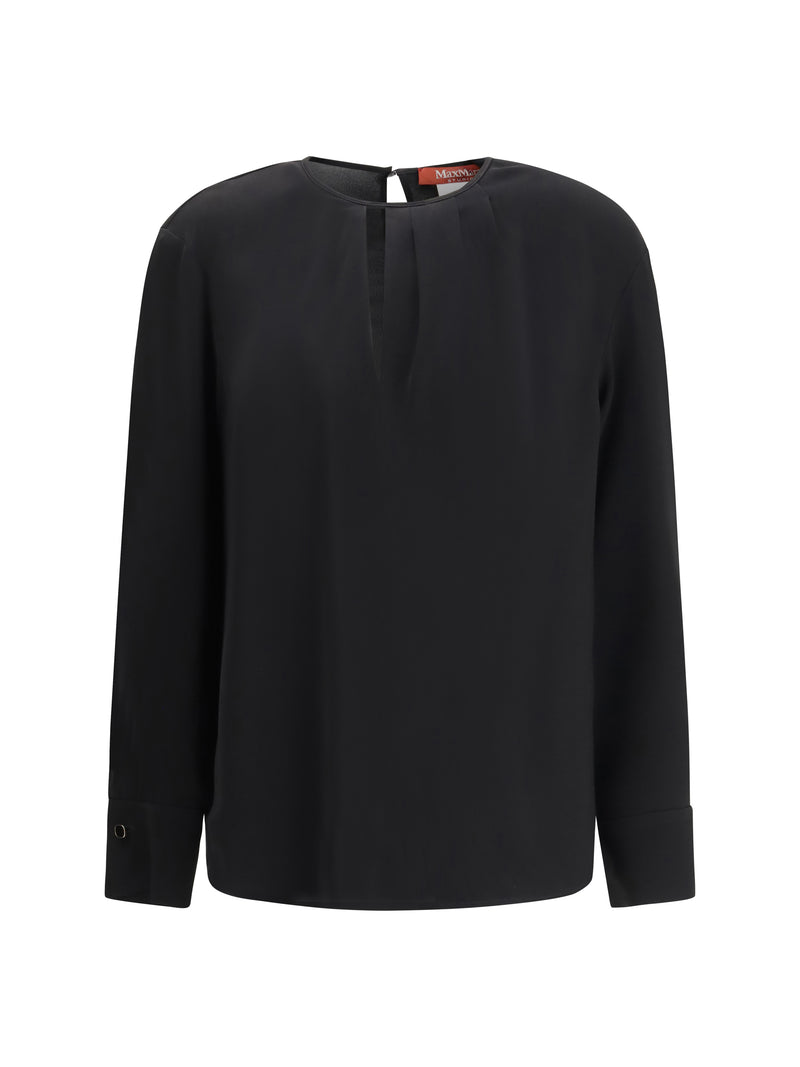 Max Mara Studio Max Mara Studio Crewneck Blouse Nero - World Class Fashion