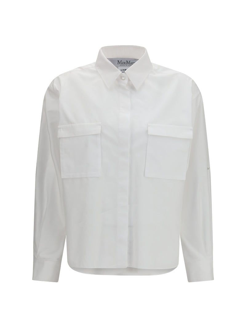Max Mara Max Mara Cotton Shirt Bianco Ottico - World Class Fashion