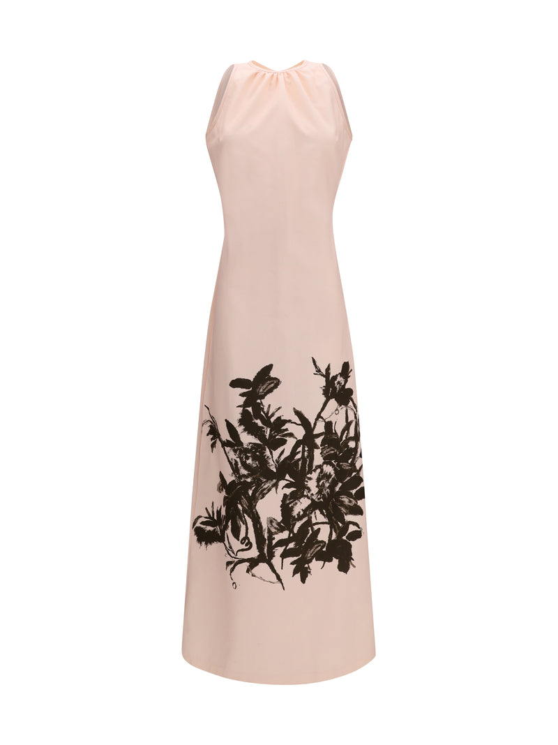 Crida Milano Crida Milano Petunia Long Dress Rose/Brown - World Class Fashion