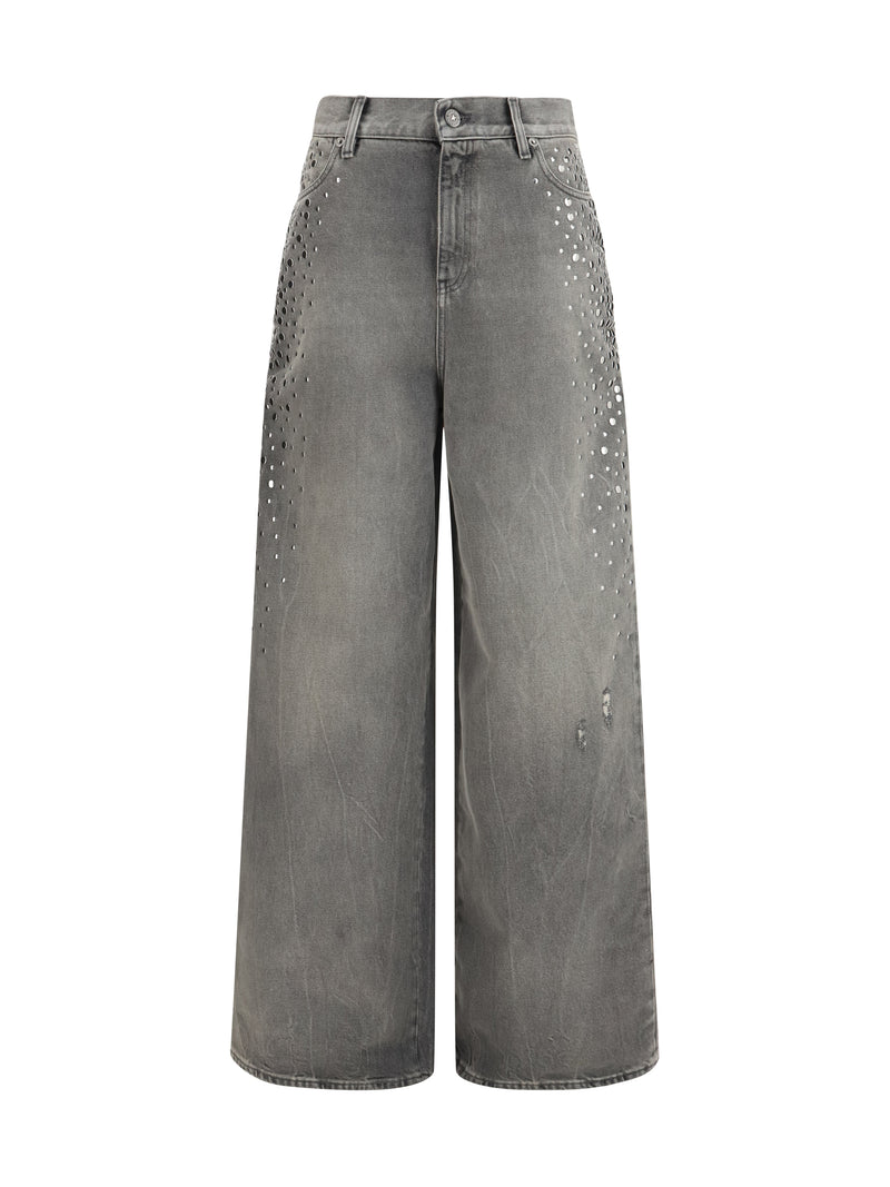 Golden Goose Golden Goose Melody Stud Degraded Jeans Grey - World Class Fashion