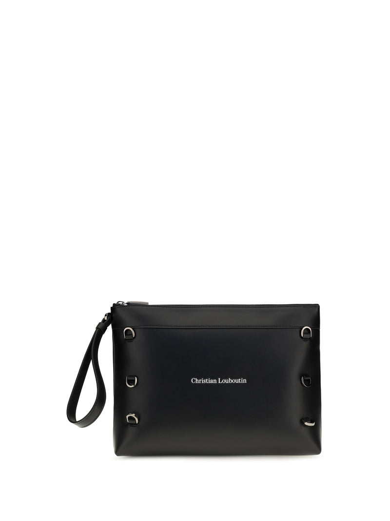 Christian Louboutin Christian Louboutin Kosmica Leather Clutch - World Class Fashion