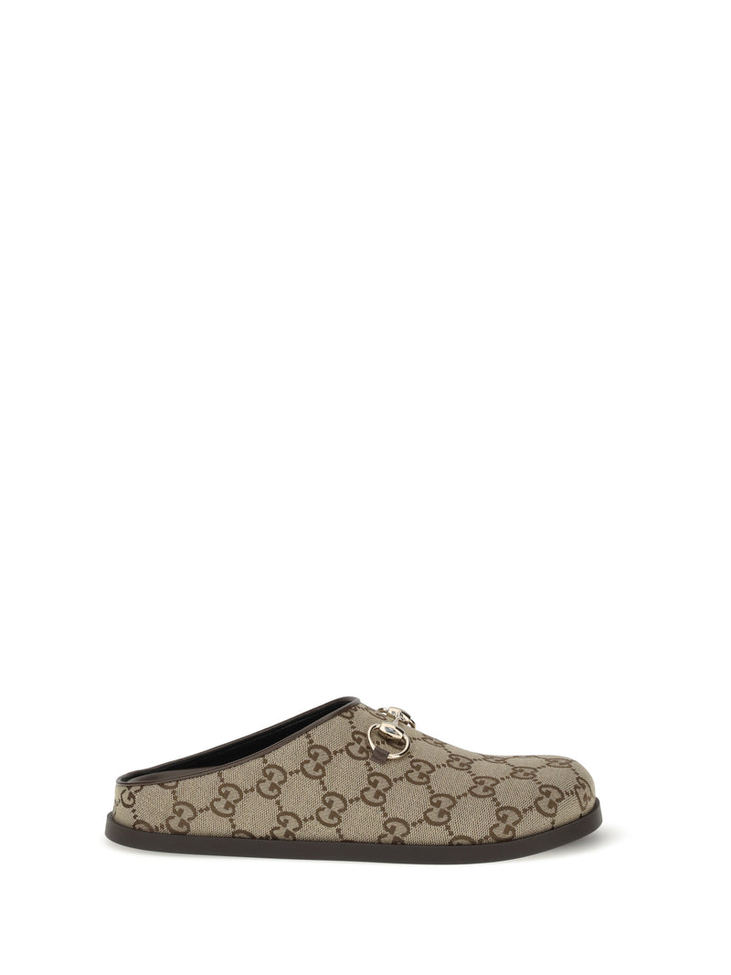 Gucci Gucci Mules Horsebit Camel Ebony Women - World Class Fashion