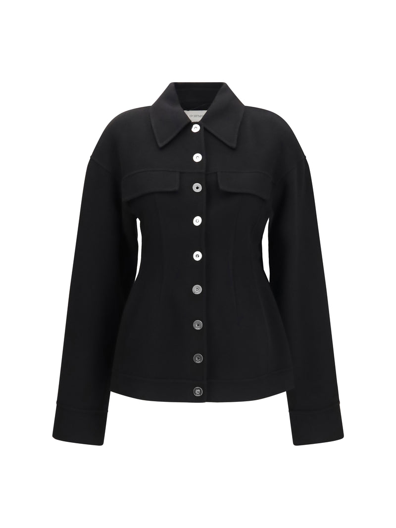Max Mara Sportmax Max Mara Sportmax Arena Short Virgin Wool Coat Black - World Class Fashion