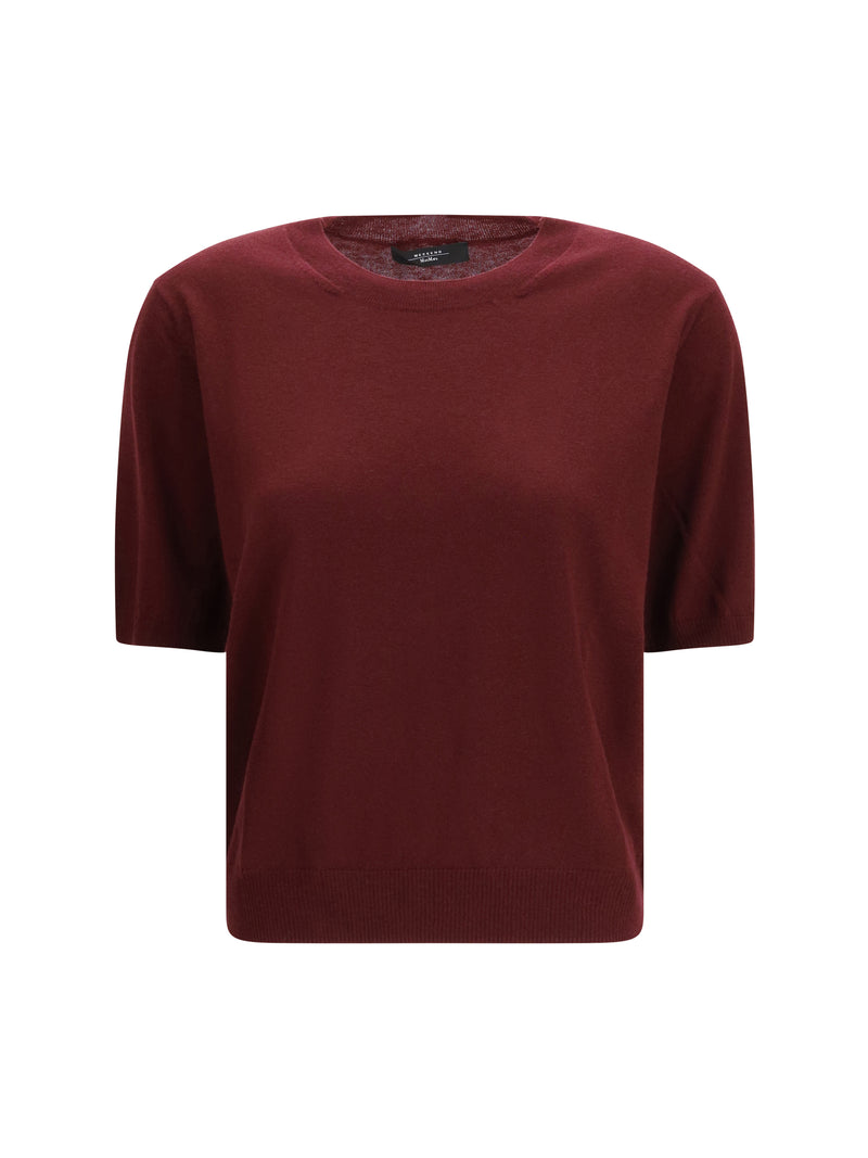 Max Mara Weekend Max Mara Weekend Marea Wool T-shirt Bordeaux - World Class Fashion