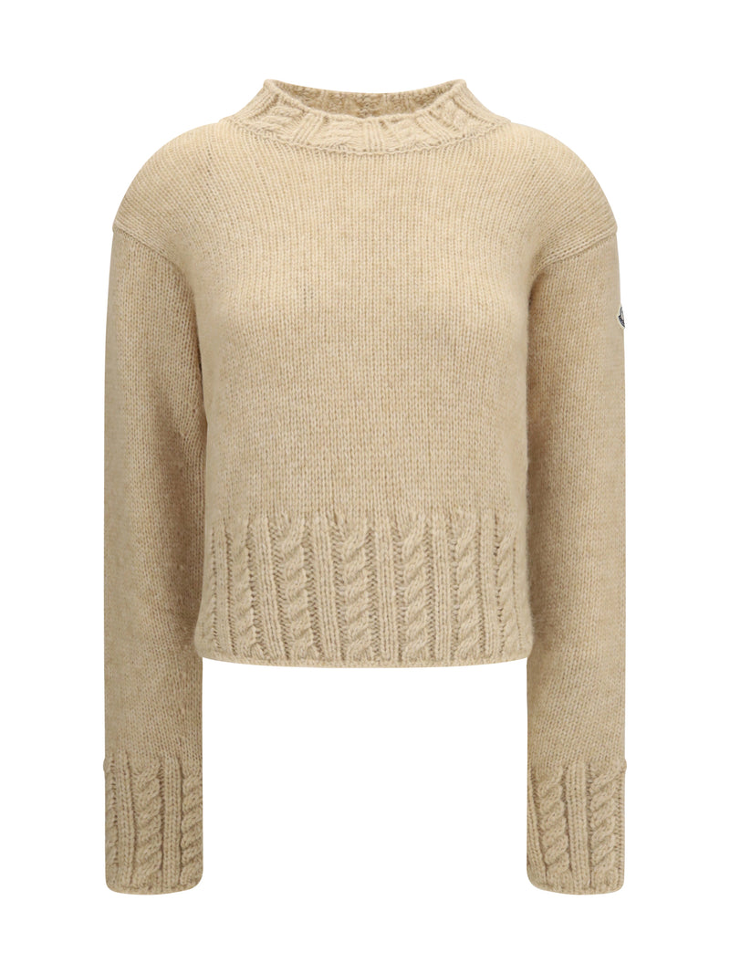 Moncler Moncler Alpaca-blend Turtleneck Sweater Light Beige - World Class Fashion