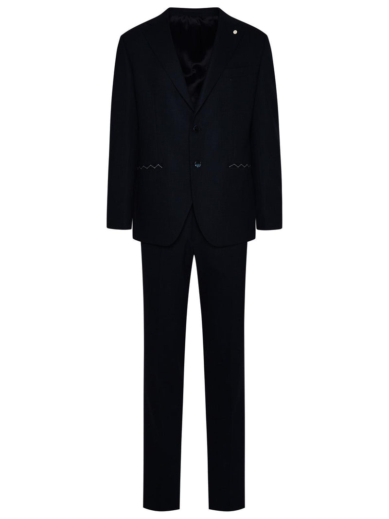 Luigi Bianchi Traje de lana de Luigi Bianchi azul - World Class Fashion