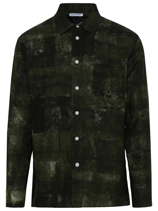 Destin Green Linen Lin Man Shirt