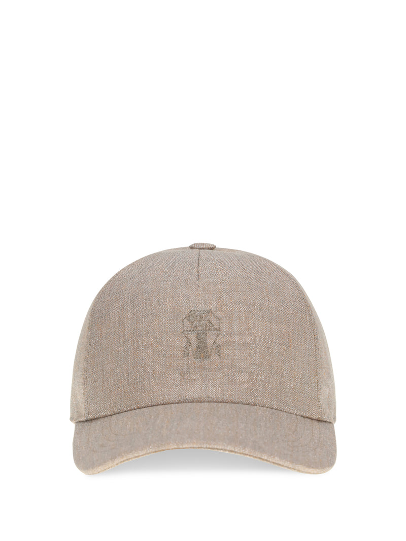 Brunello Cucinelli Brunello Cucinelli Sparkling Linen Twill Baseball Cap Pink - World Class Fashion