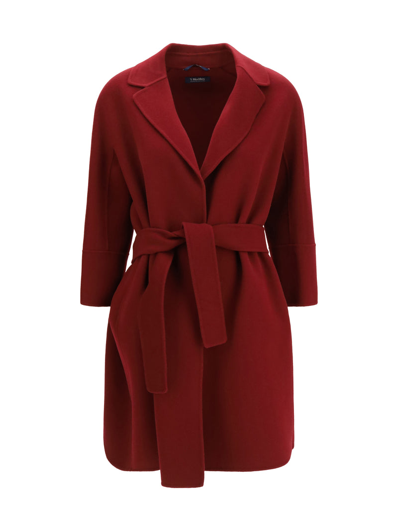 'S Max Mara 'S Maxmara Arona Virgin Wool Coat New Ruby - World Class Fashion
