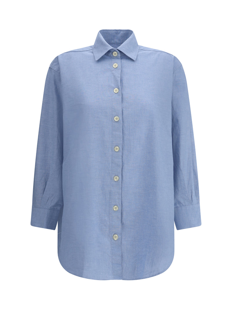 Deperlu Deperlu Oversized Shirt White Women - World Class Fashion