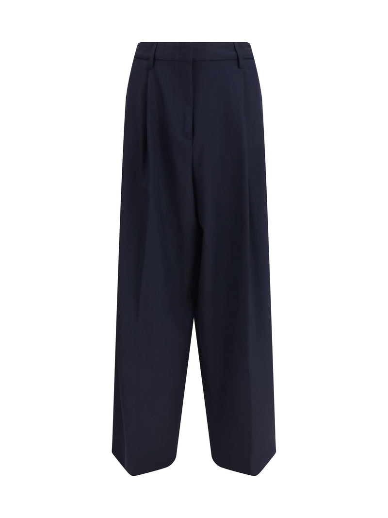 Fabiana Filippi Fabiana Filippi Fluid Techno-tailoring Pants Blu Notte - World Class Fashion