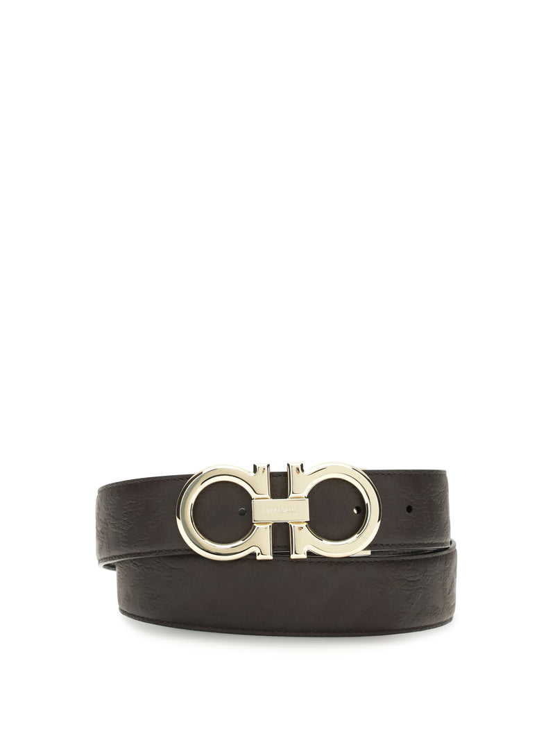 Ferragamo Ferragamo Reversible Gancini Belt Brown/Black - World Class Fashion