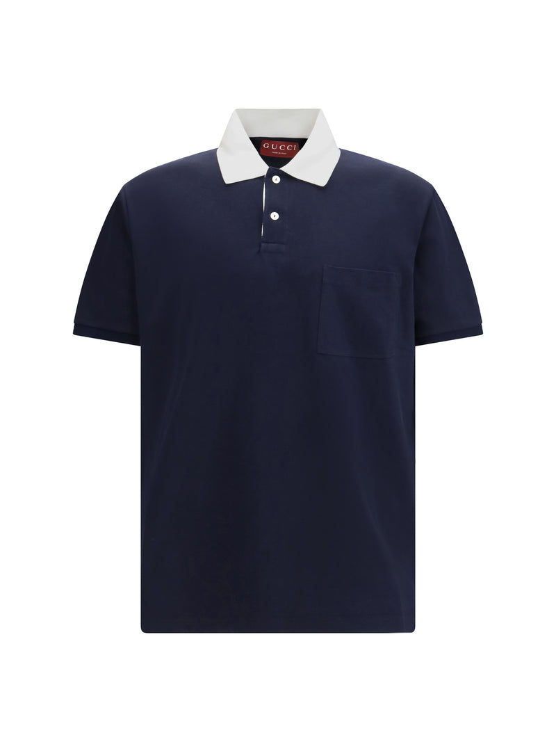 Gucci Gucci Piqué Polo Night Sky Men - World Class Fashion
