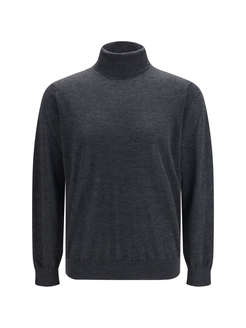 Giorgio Armani Giorgio Armani Cashmere Turtleneck Sweater Agate Gray - World Class Fashion