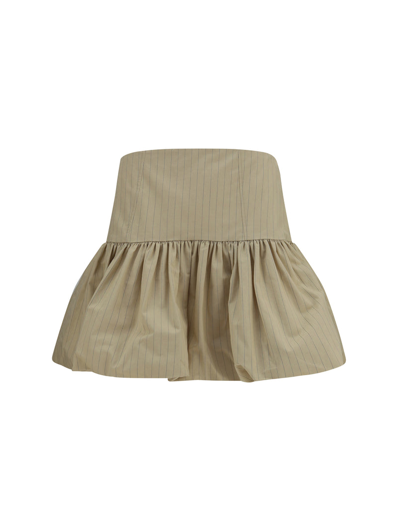 Ganni Ganni Ruffled Mini Skirt Summer Sand - World Class Fashion