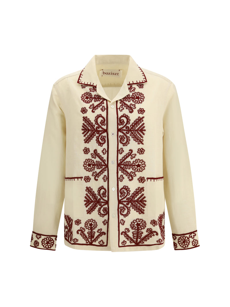 Baziszt Baziszt Fougère Shirt Offwhite - World Class Fashion
