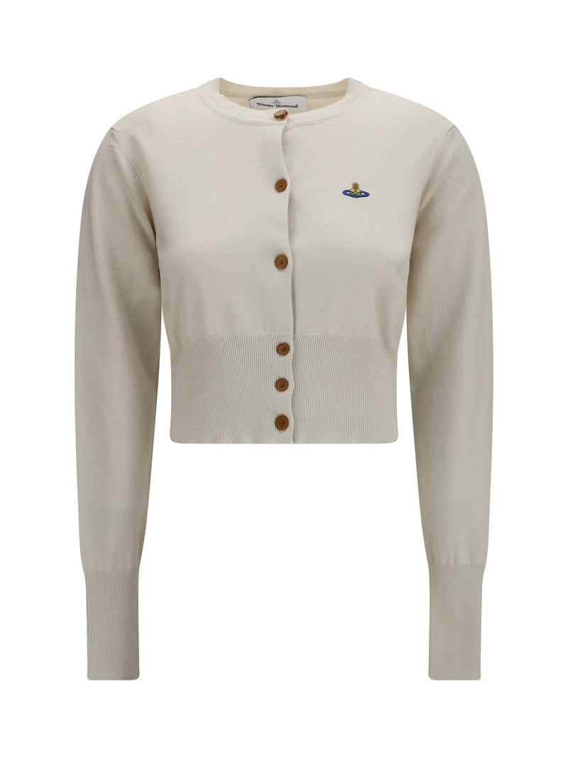 Vivienne Westwood Vivienne Westwood Bea Crop Cardigan Dove White - World Class Fashion