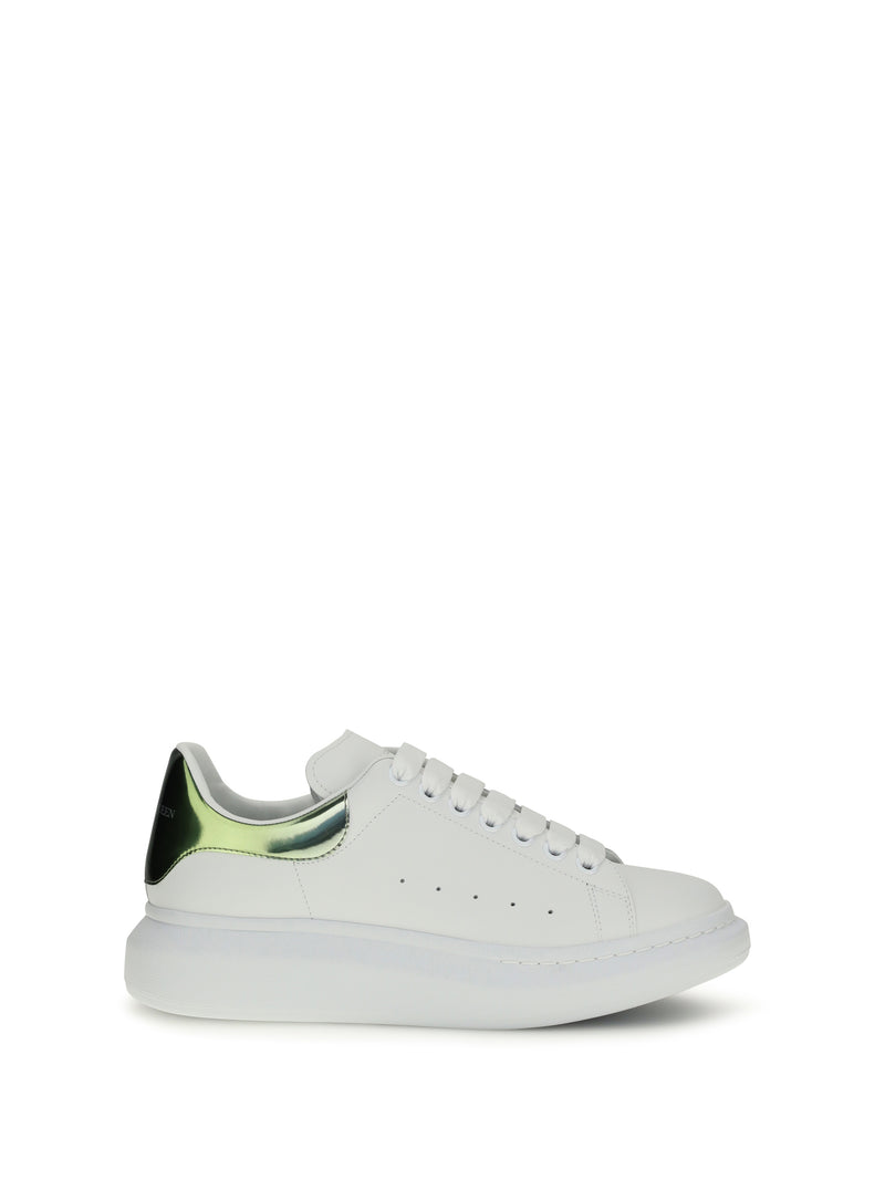 Alexander McQueen Alexander McQueen Leather Sneakers White/Green - World Class Fashion