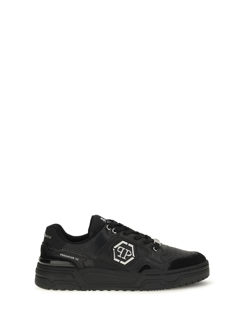 Philipp Plein Philipp Plein Predator V2 Low Top Sneakers Black Men - World Class Fashion