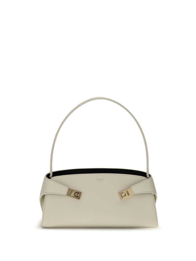 Ferragamo Ferragamo Hug East-West Shoulder Bag Mascarpone - World Class Fashion