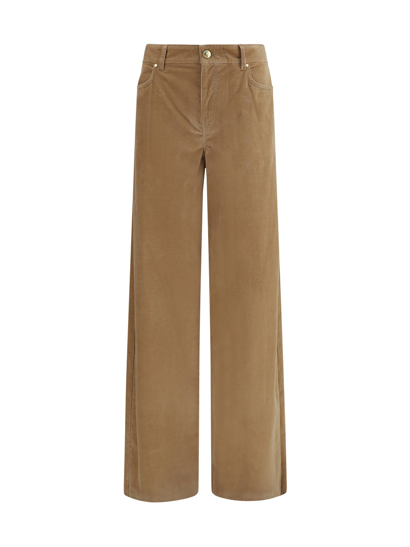 Max Mara Studio Max Mara Studio Fragola Corduroy Pants Beige - World Class Fashion