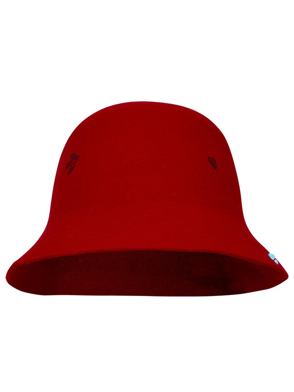 Superduper Feat Lorenzojova Red Wool Freya Hat