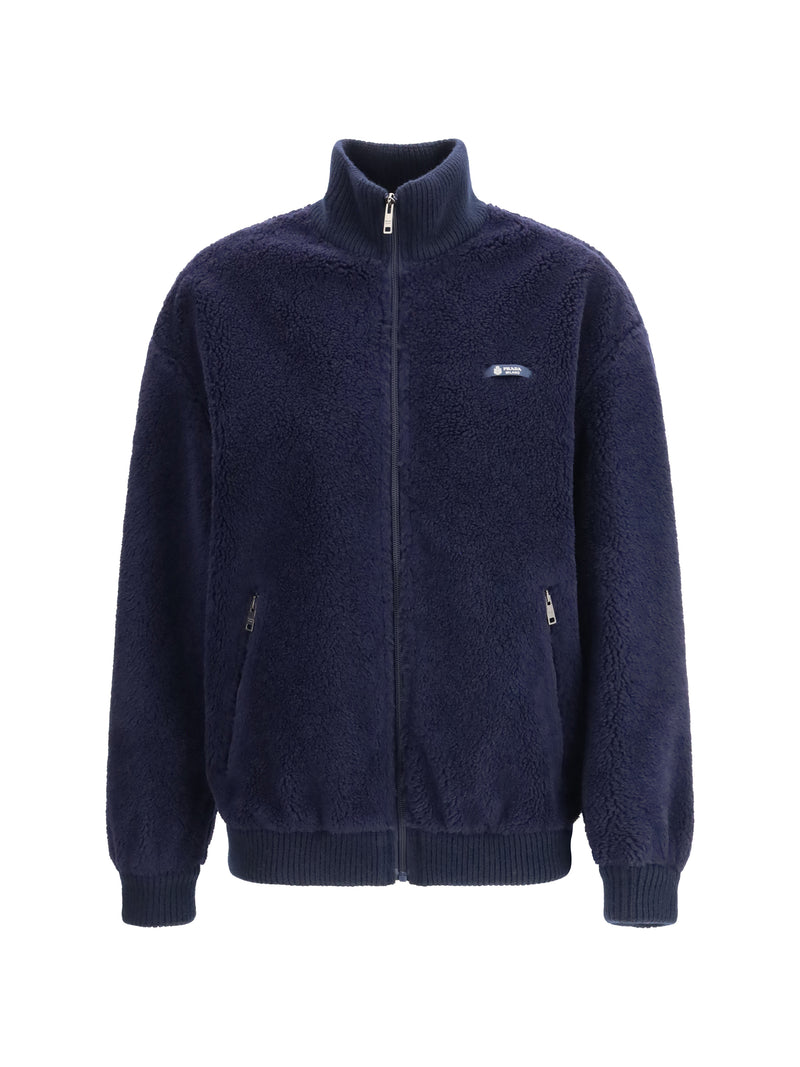 Prada Prada Fleece Jacket Navy Women - World Class Fashion