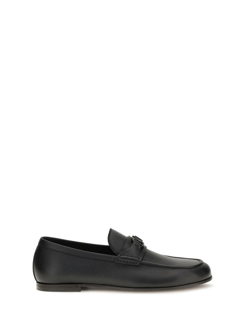 Valentino Garavani Valentino Garavani Vlogo Signature Loafers In Deer Leather - World Class Fashion