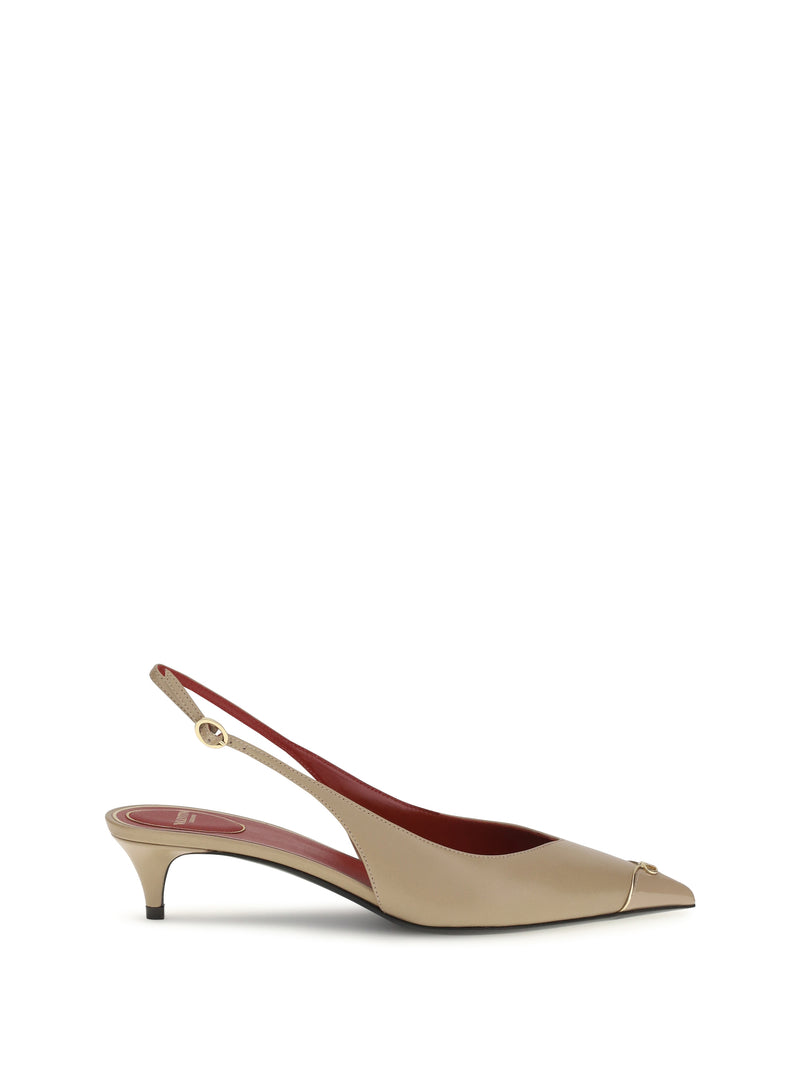 Valentino Garavani Valentino Garavani Vlogo Signature Kitten-heel Slingback Pumps - World Class Fashion